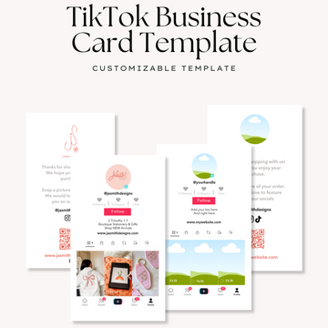 custom business card template digital download small business, influencer template