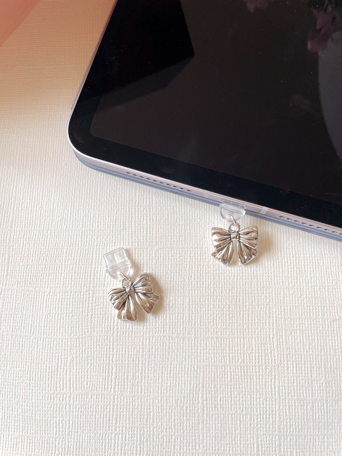 Silver Bow Kindle Charm | Dust Plug Charms