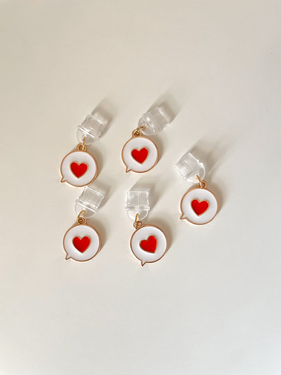 close up heart bubble kindle charms cute kindle charms for book lovers dust plug charms for kindle or phones