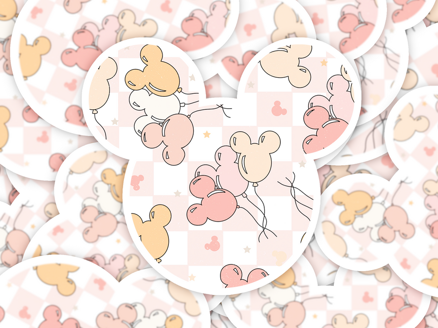 Magical Mouse Ear Balloons Vinyl Sticker