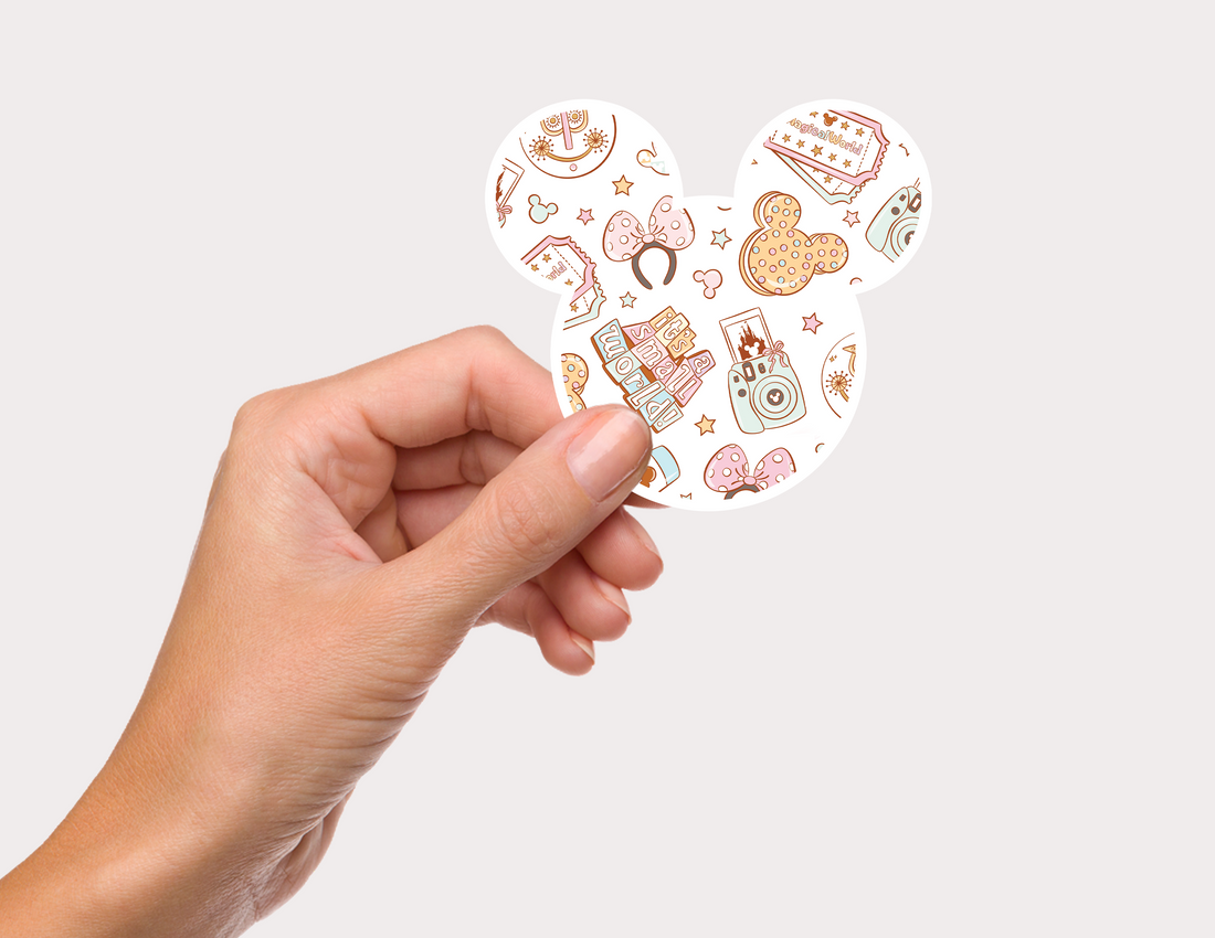 Small World Mouse Ears Vinyl Sticker