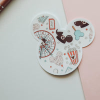 Theme Park Mouse Ears Vinyl Sticker